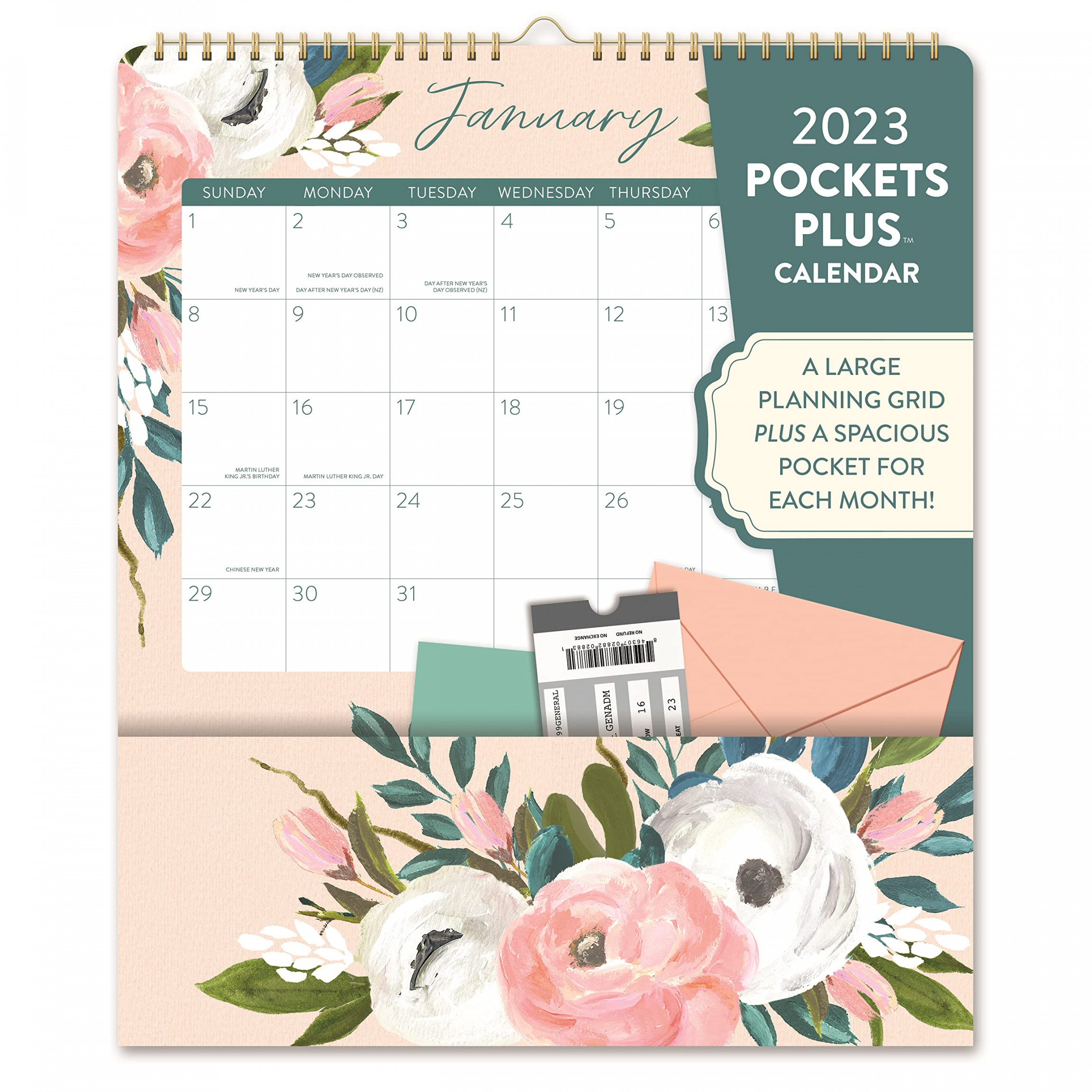 Wall Calendar, Spiral Desk Calendar, Monthly Pocket Calendar  and  Stylish Wall Planner - Bella Flora