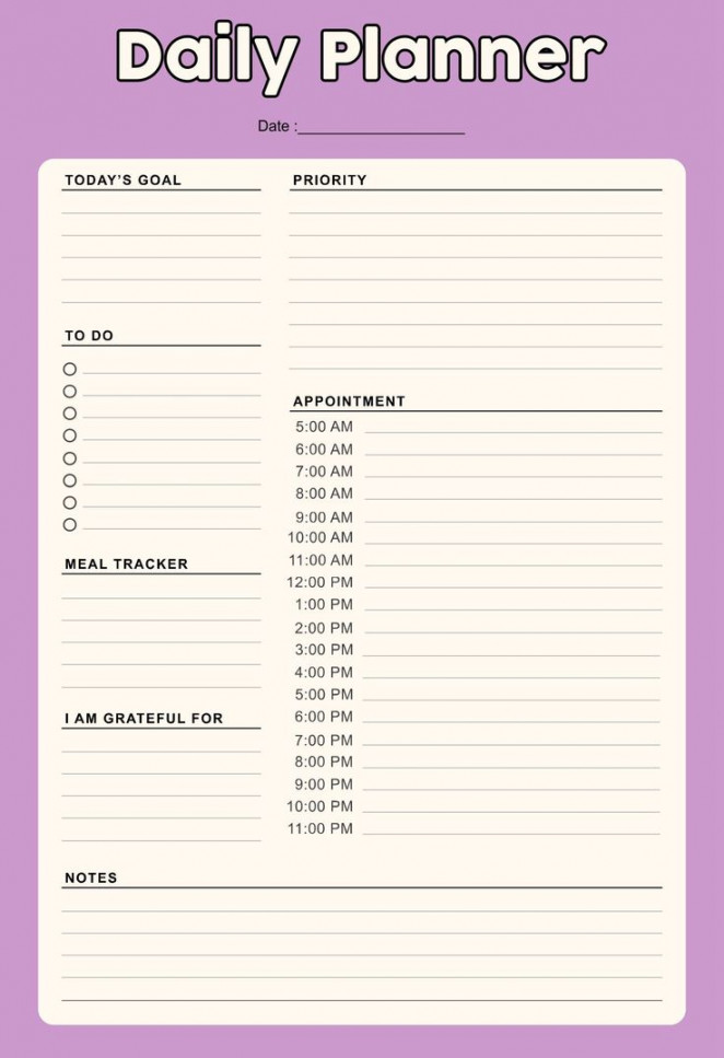 Best Free Printable Time Management Calendar PDF for Free at