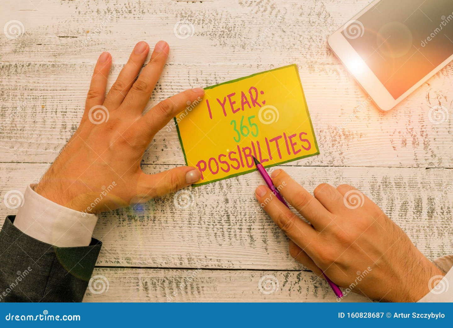 Writing Note Showing  Year  Possibilities
