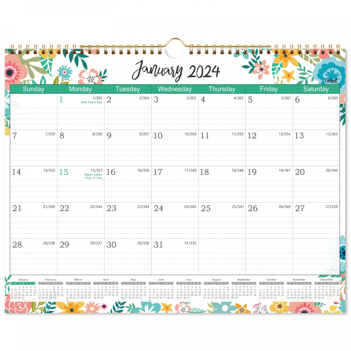 Calendar - Wall Calendar , January  to December , . x