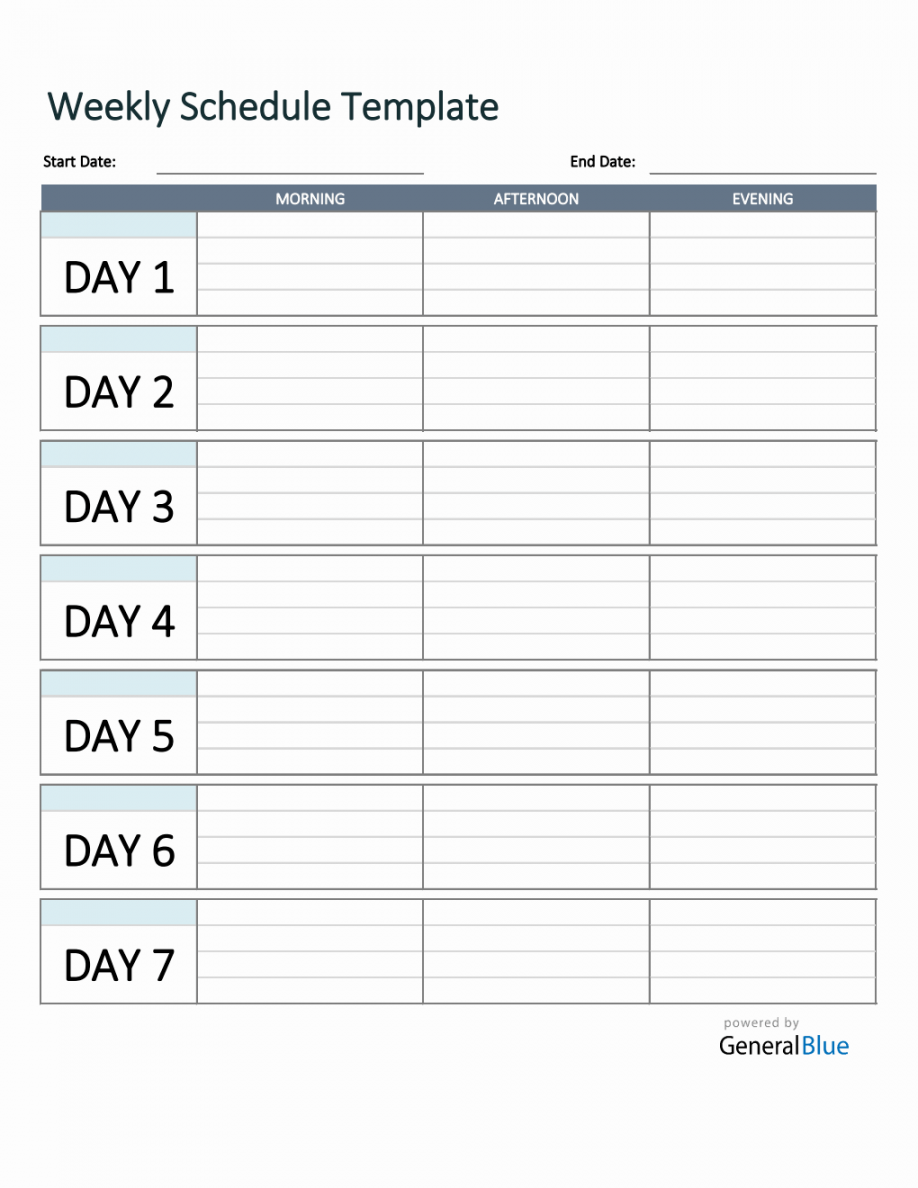Simple Weekly Schedule Template in Word