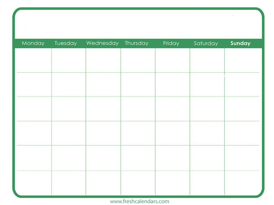 Day Blank Calendar Printable  Calender template, Calendar