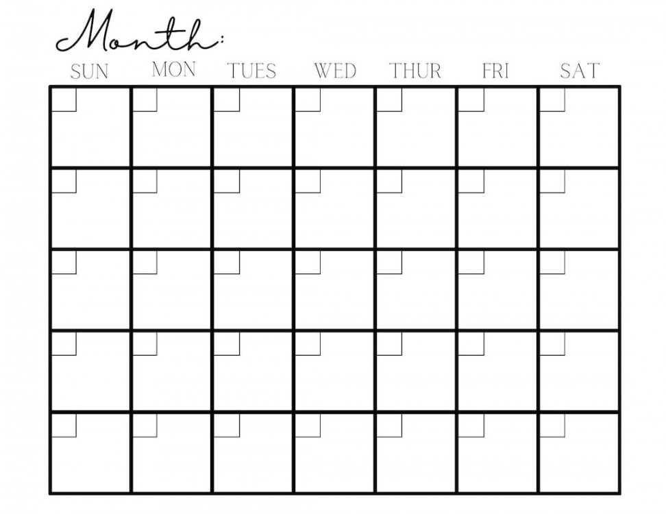 Printable Calendar x blank Calendar - Etsy UK  Blank calendar