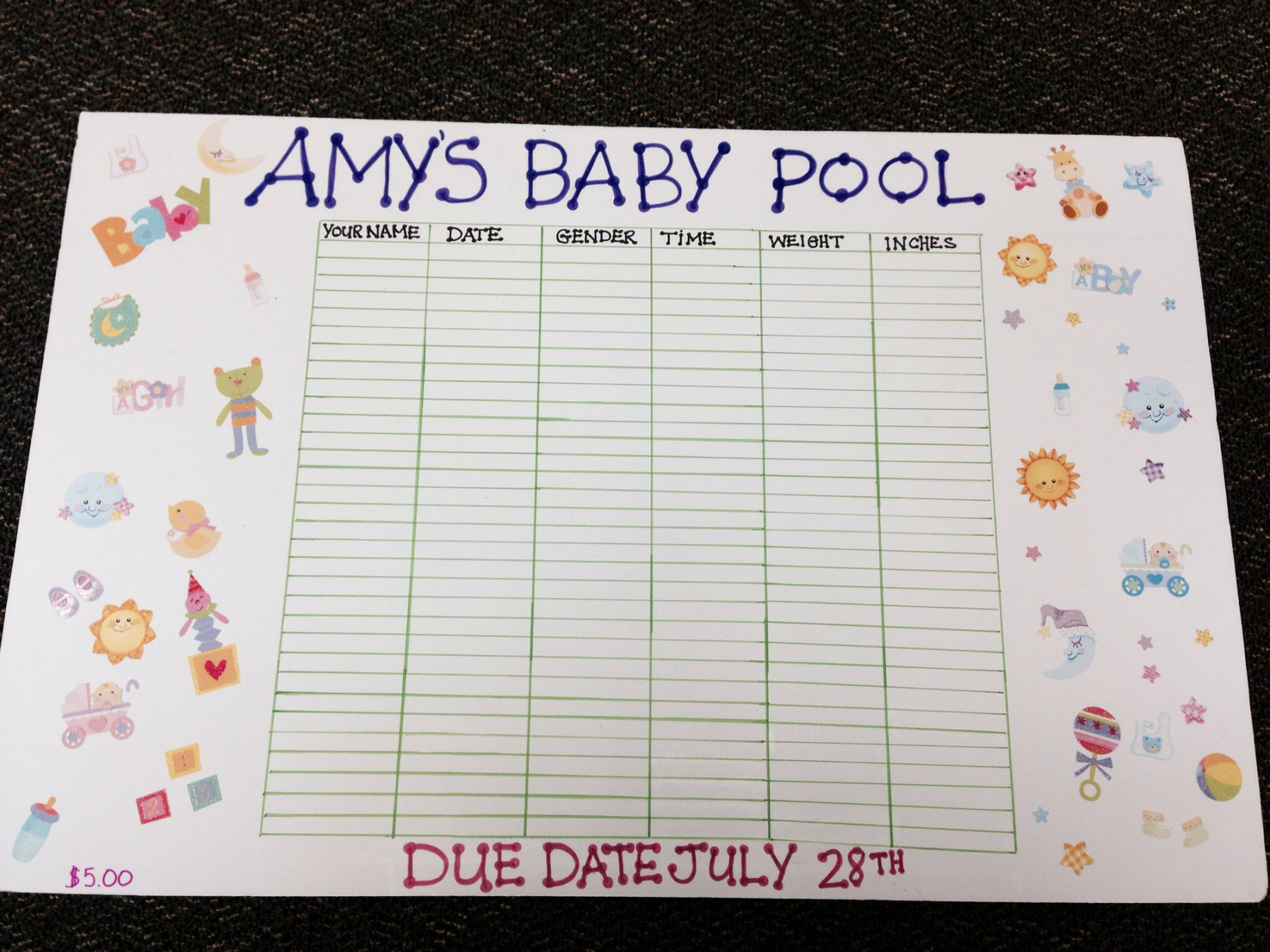 Baby pool!  Baby pool, Baby due date, Free baby stuff