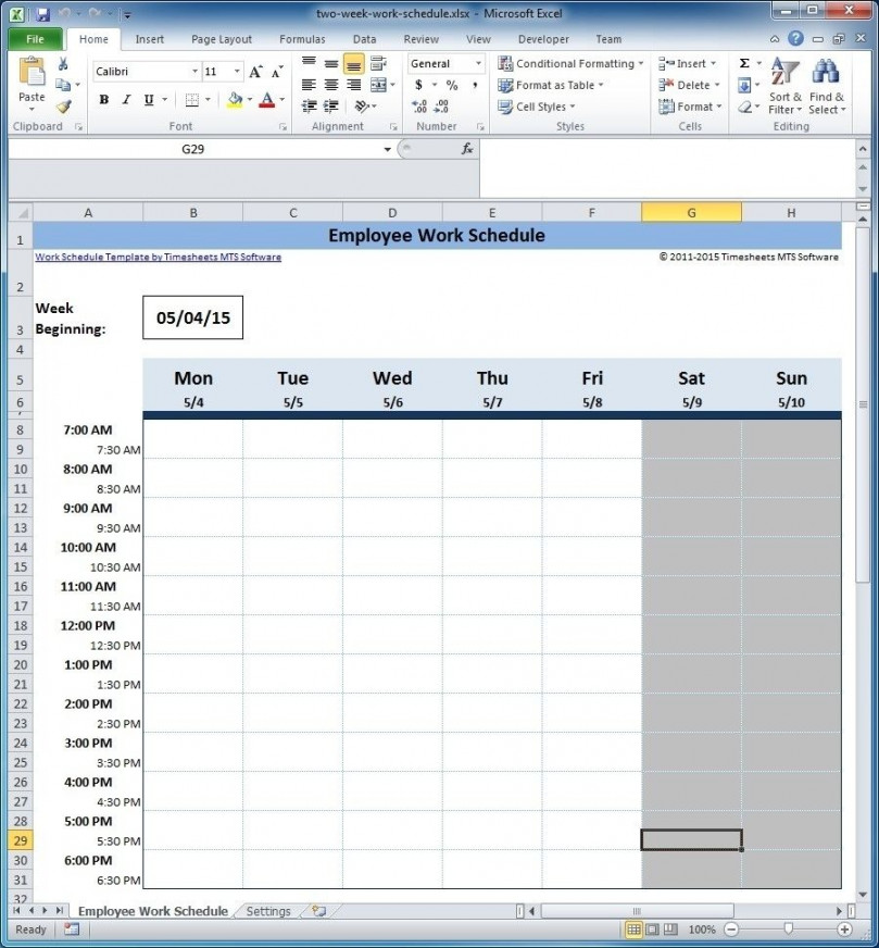 Blank Weekly Am/Pm Schedule Template - Calendar  Schedule