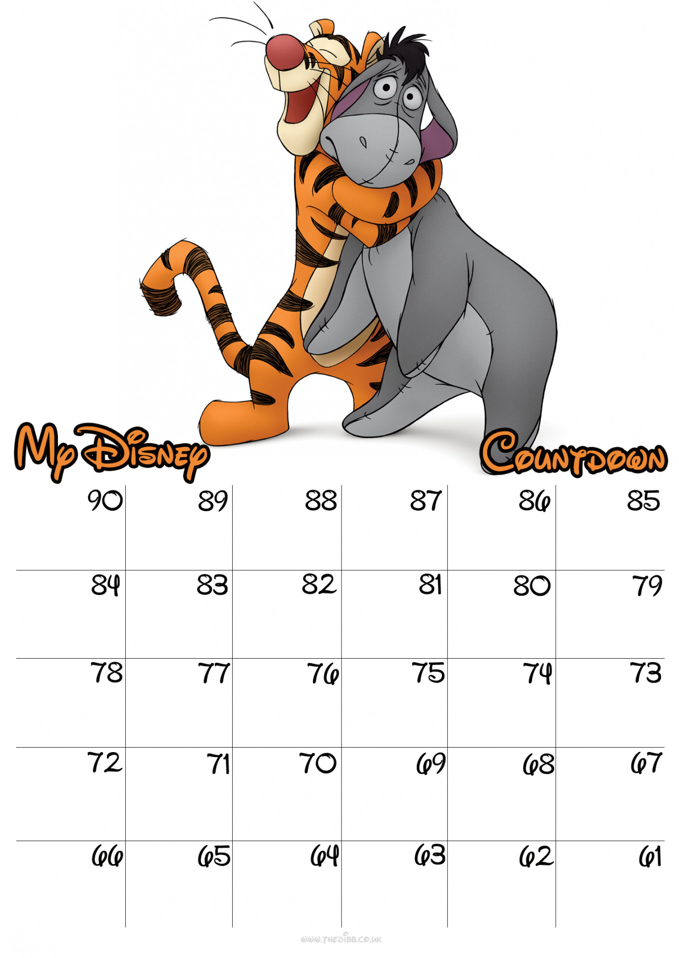 Day Disney Countdown Calendars - theDIBB
