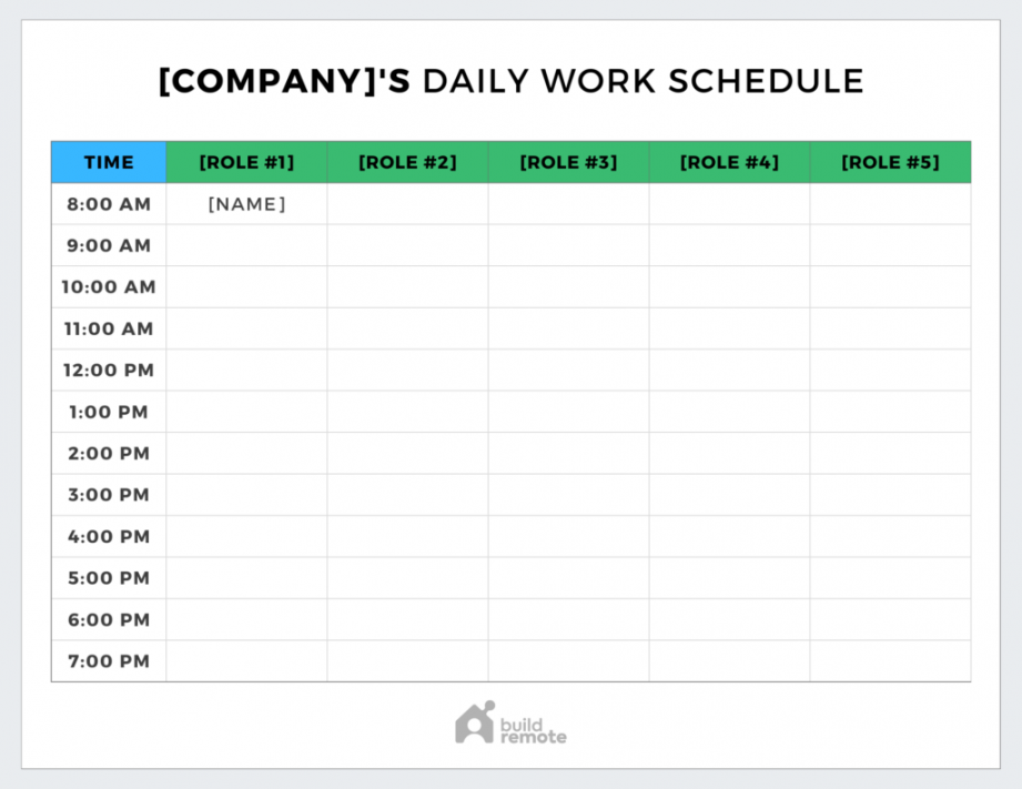 Employee Work Schedule Templates: Free Designs