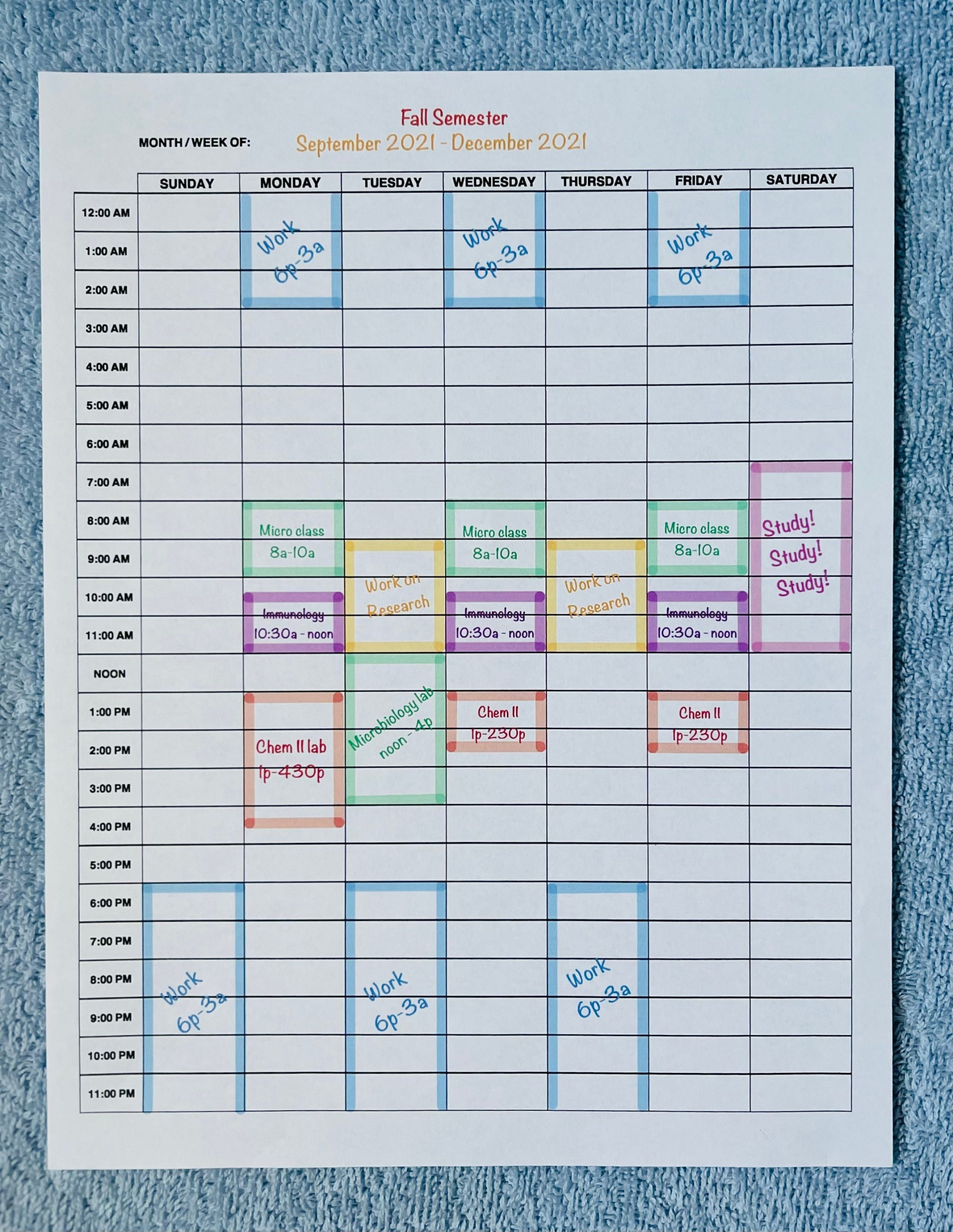 Hour Hourly Weekly Schedule Night Shift Schedule Night Shift