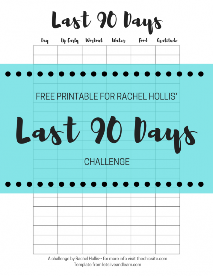 Last  Days Challenge Printable – Let