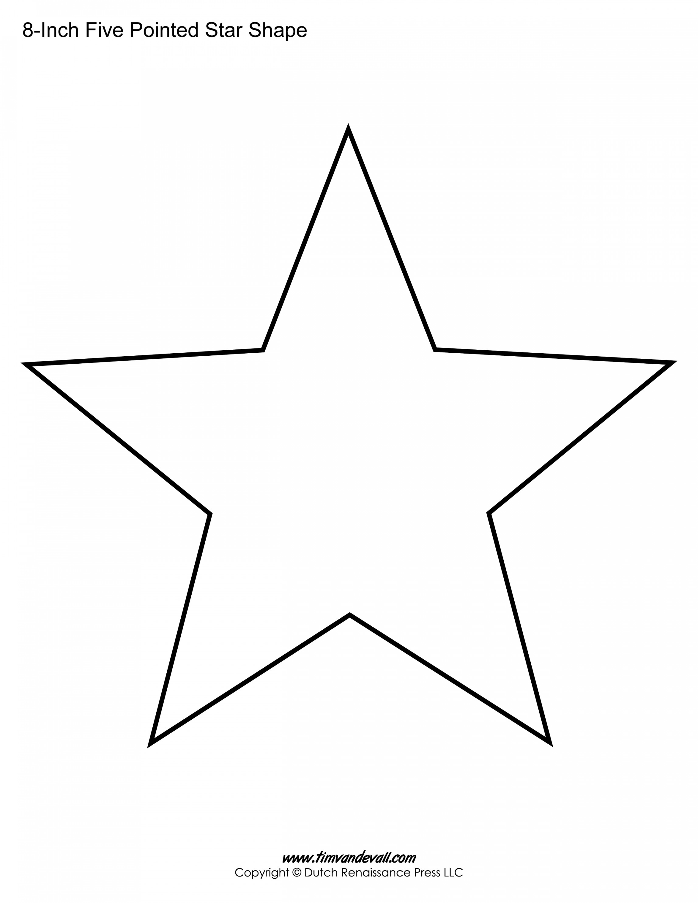 Printable Five Point Star Template - Printable Templates Free