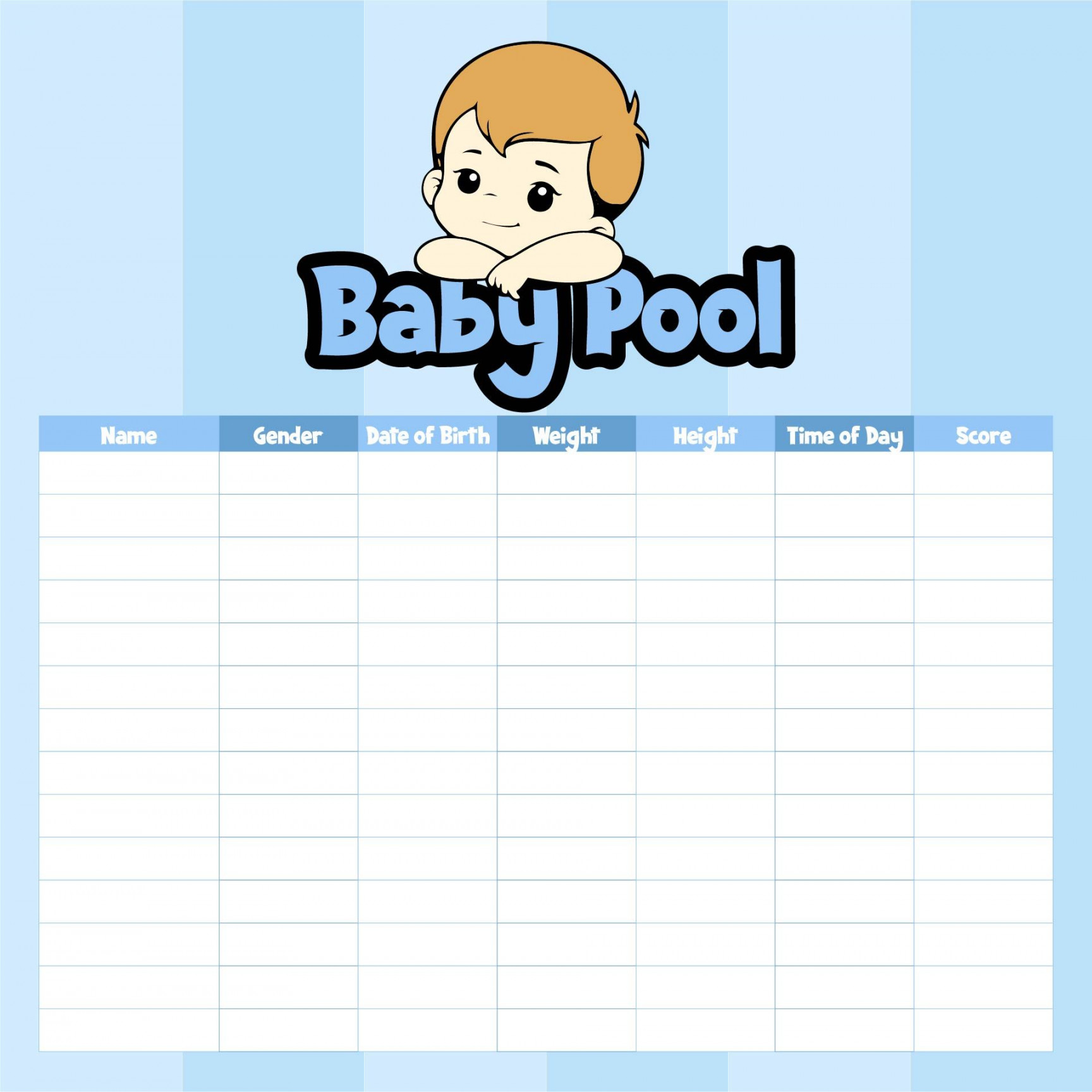 Printable Office Baby Pool Template  Baby pool, Monster baby