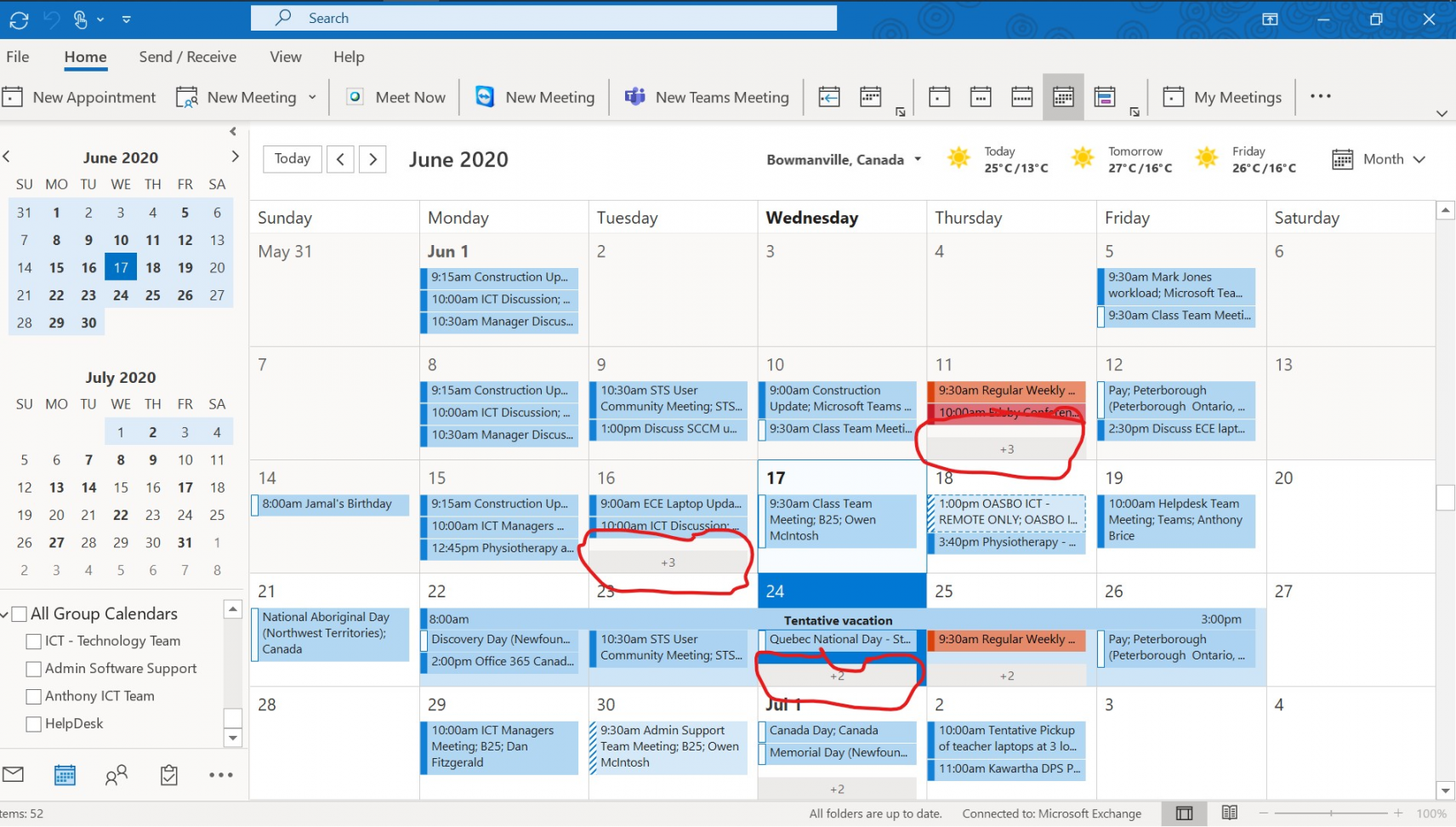 Show all calendar events in Month View; Don