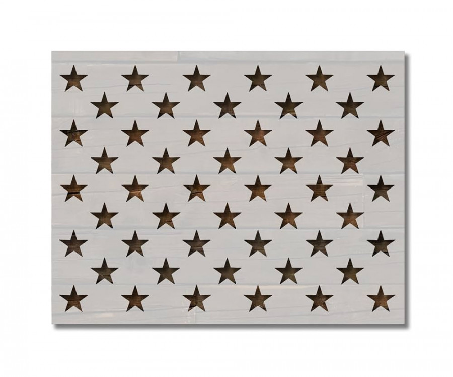 Stars Flag Union Star Pattern Stencil Template Reusable for Painting on  Walls, Wood, Arts and Crafts () -