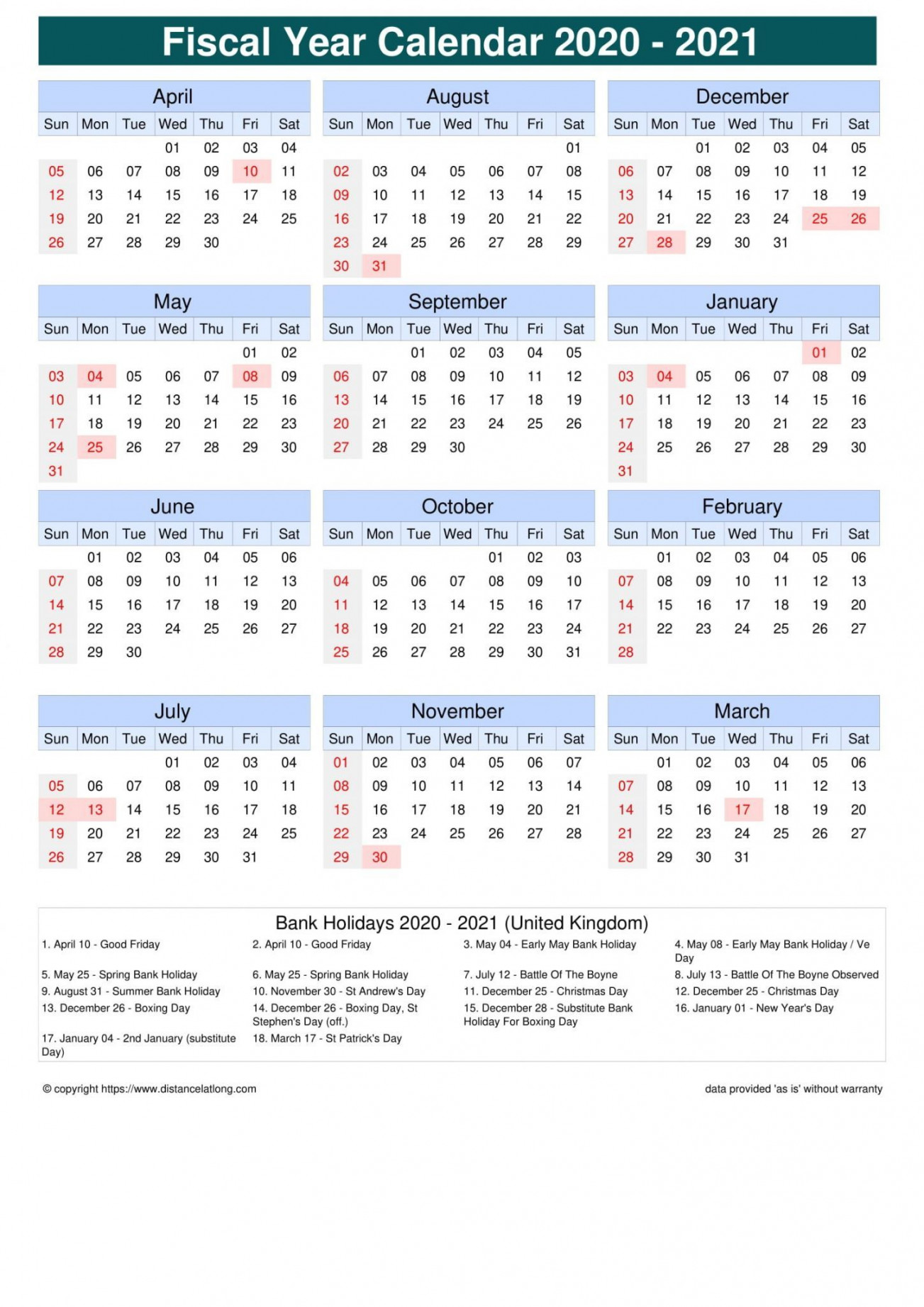 Week Numbers Of A Financial Year   Printable yearly calendar