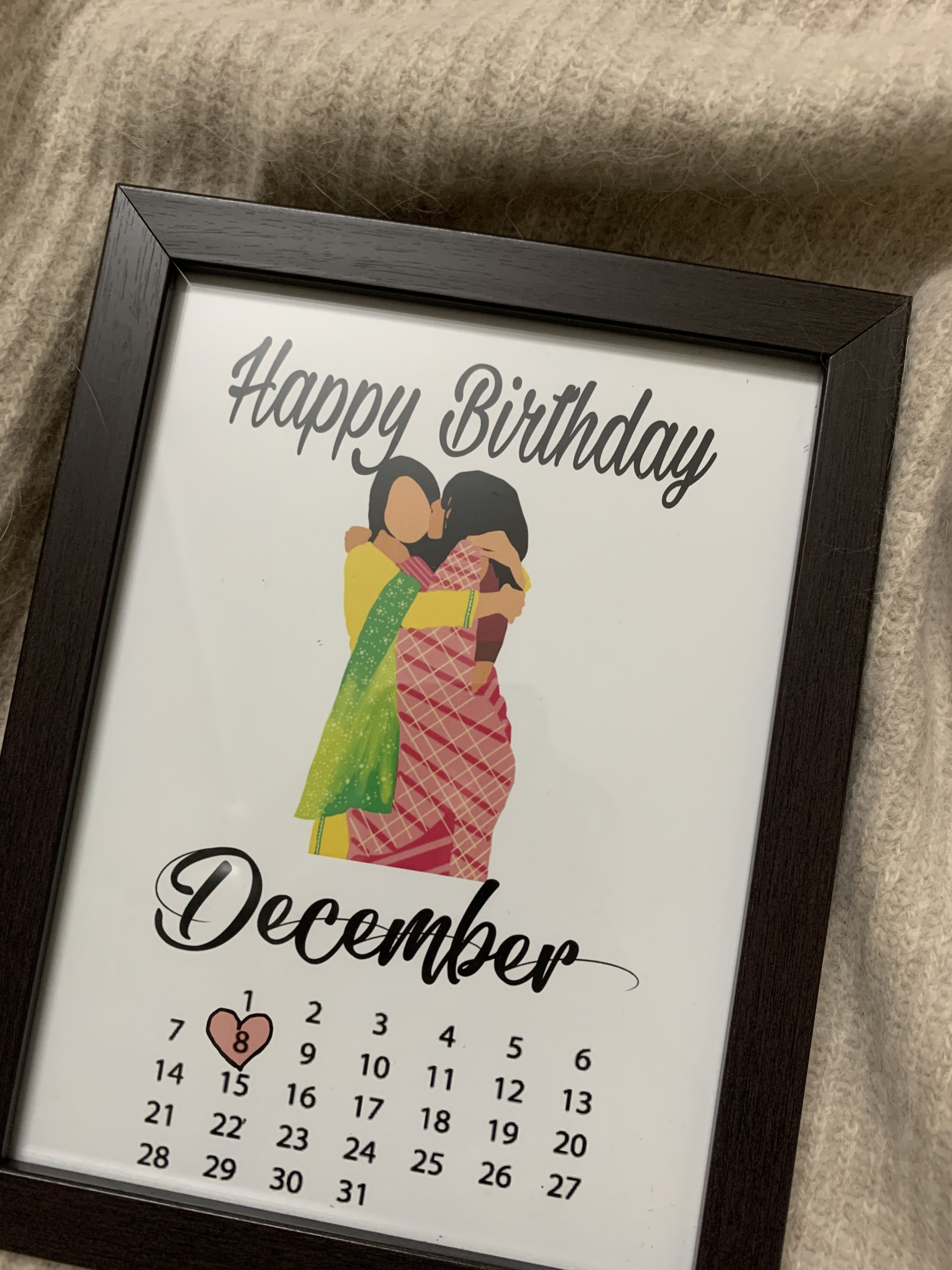 Calendar illustration frames  Cards for boyfriend, Birthday cards