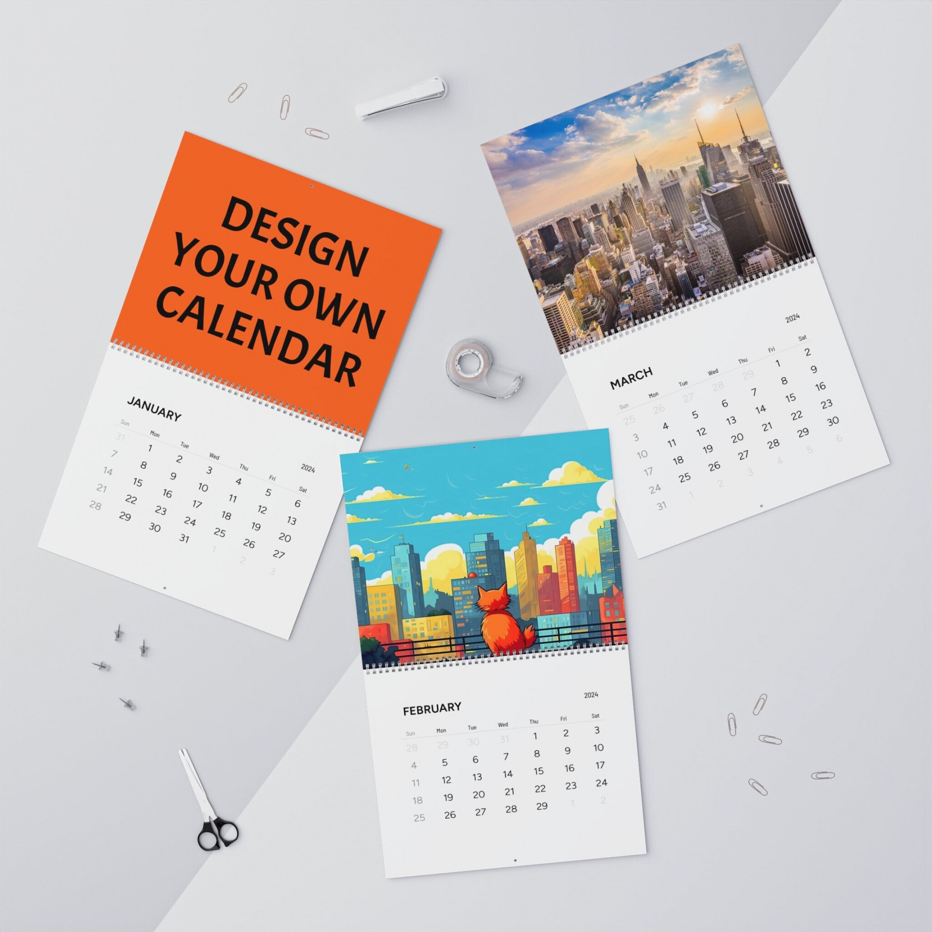 Custom Wall Calendar, Custom Calendar , Personalized Calendar