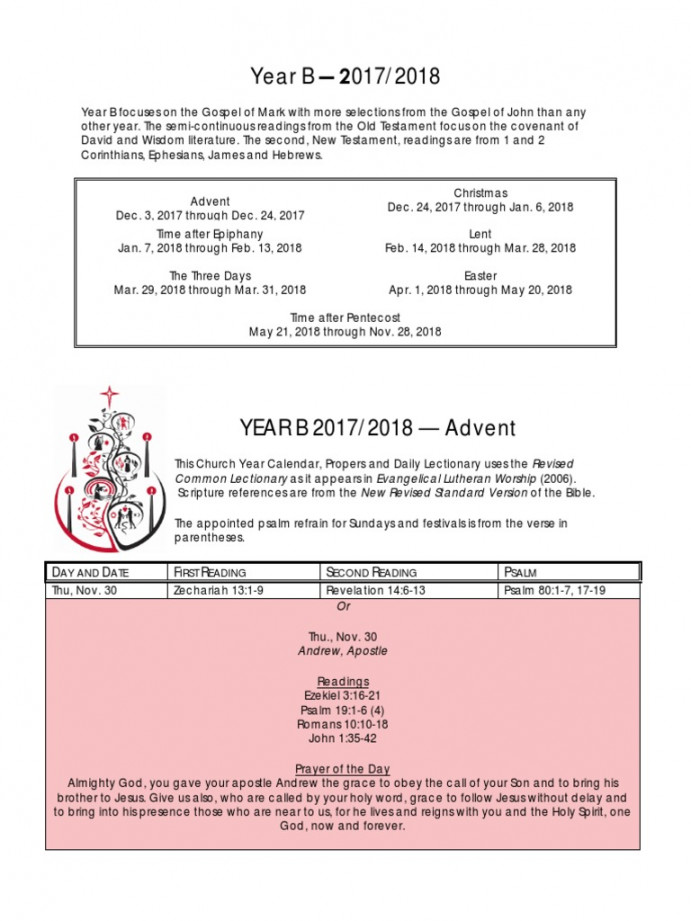 The Church Year Calendar: An Overview of the Liturgical Seasons