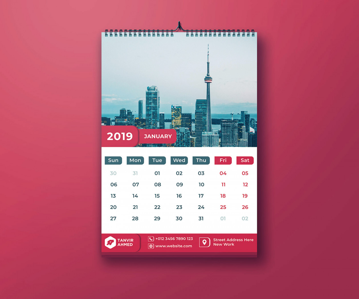 Wall Calendar   Free PSD Template  PSD Repo