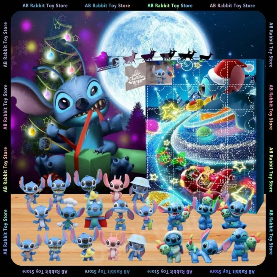 Christmas Gifts Lilo Stitch Advent Calendar  Gift Box Figure Noel  Surprise Guess Boxes Stitch Xmas Advent Countdown Toy