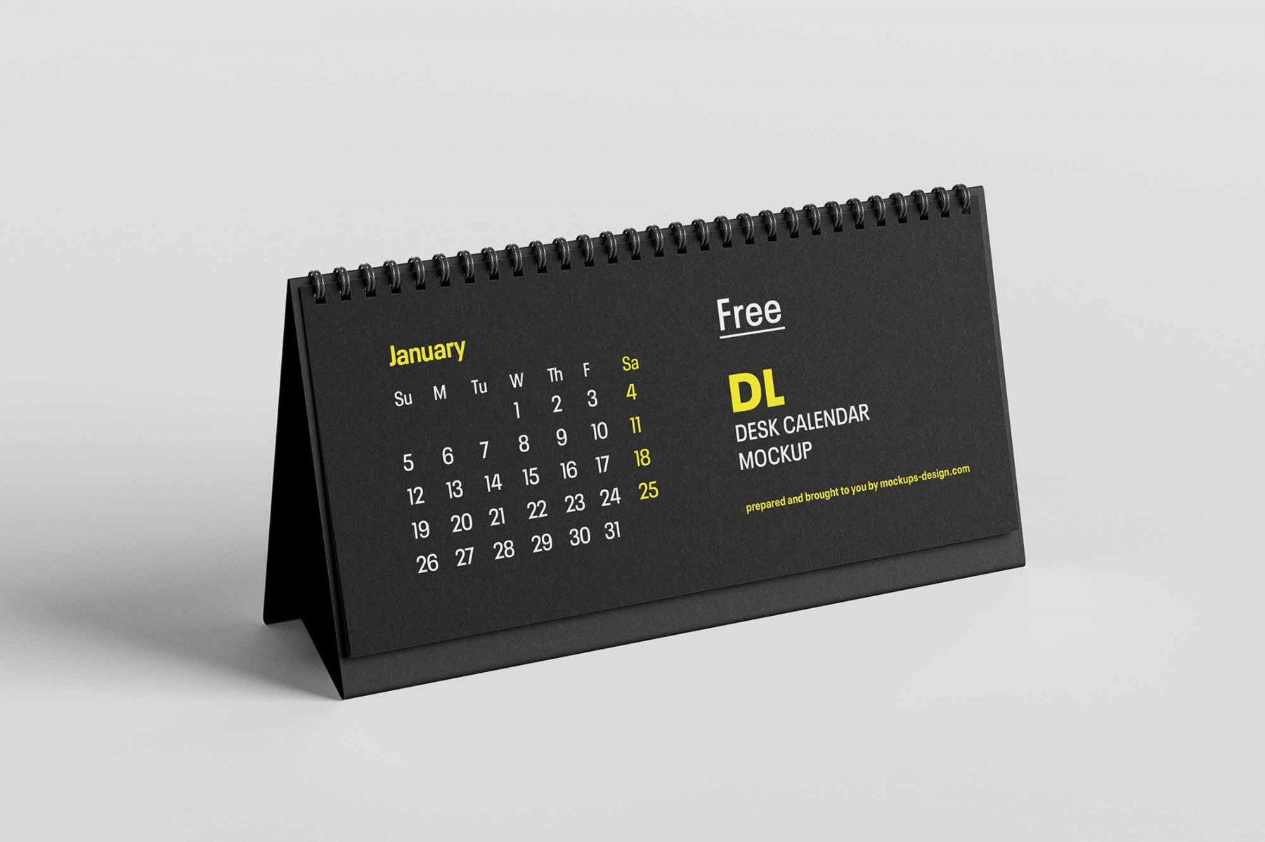 Free DL Desktop Calendar Mockup (PSD)
