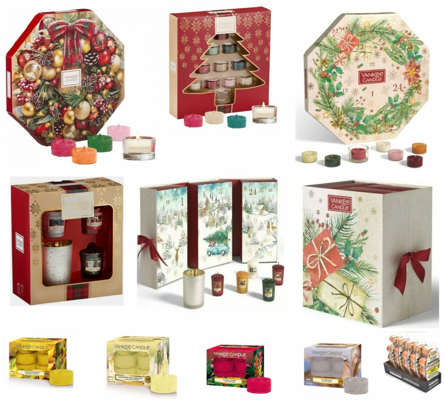 New Yankee Candle Advent Calendar  Tea Light, Christmas Gift Set