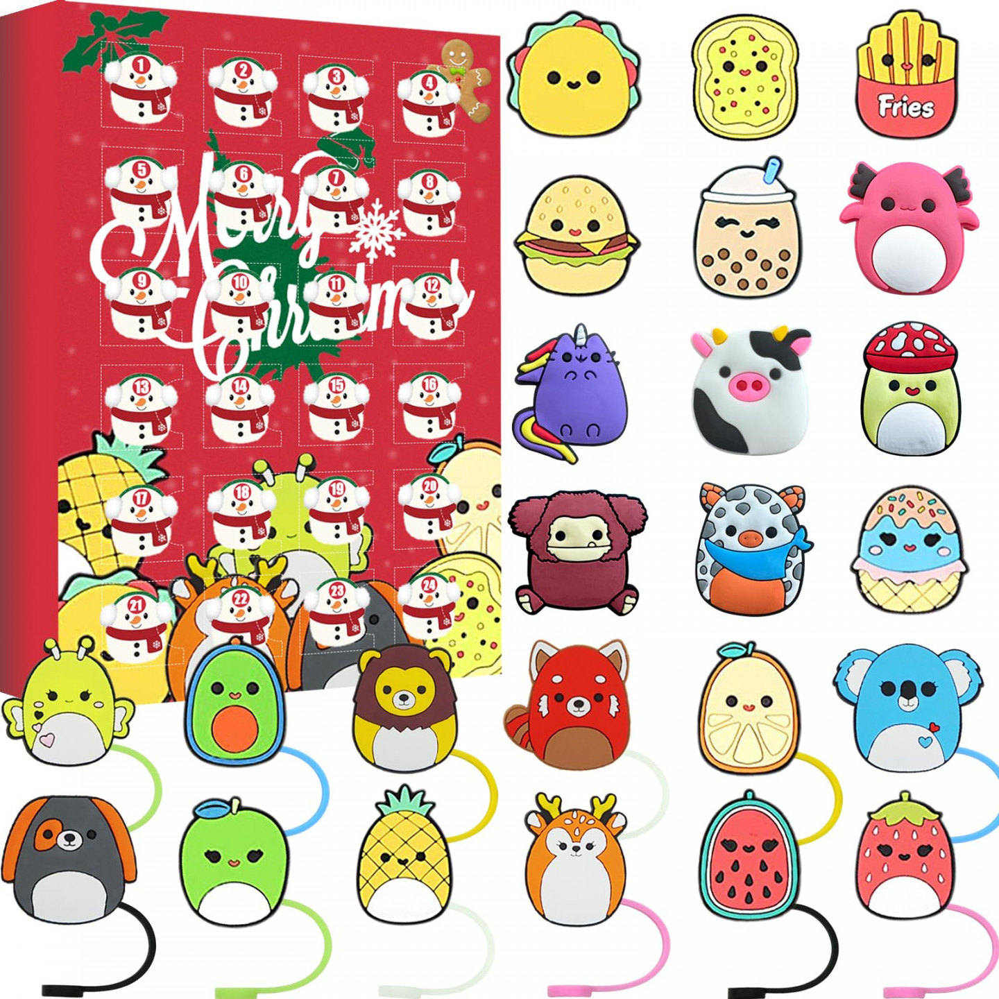 Squishmallow Advent Calendar  with  Animal Reusable Pcs