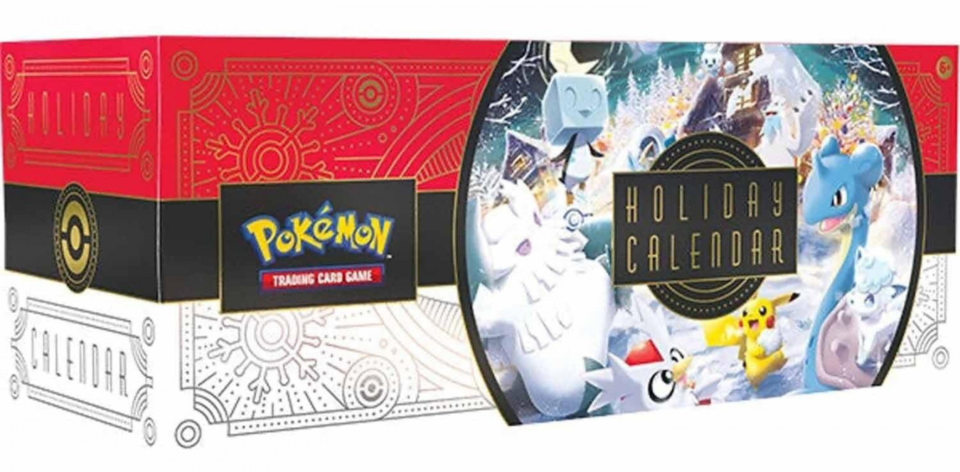 Pokémon TCG: Holiday Calendar ( Foil Promo Cards,  Booster Packs & more),  for ages +