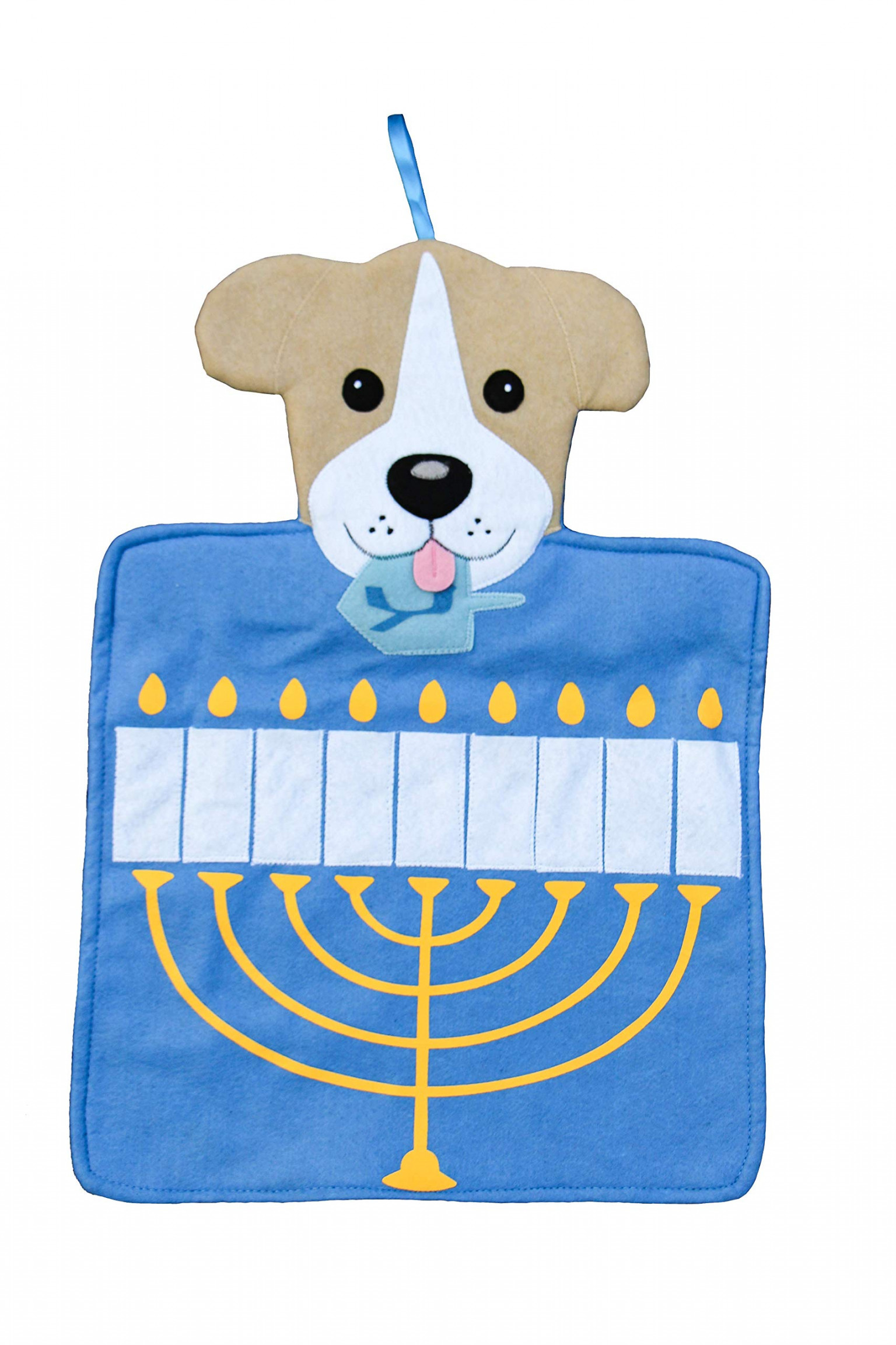 Hanging Holiday Advent Calendar with Pockets - Countdown to Christmas for  Kids & Family - (Dog Hanukkah Calendar)