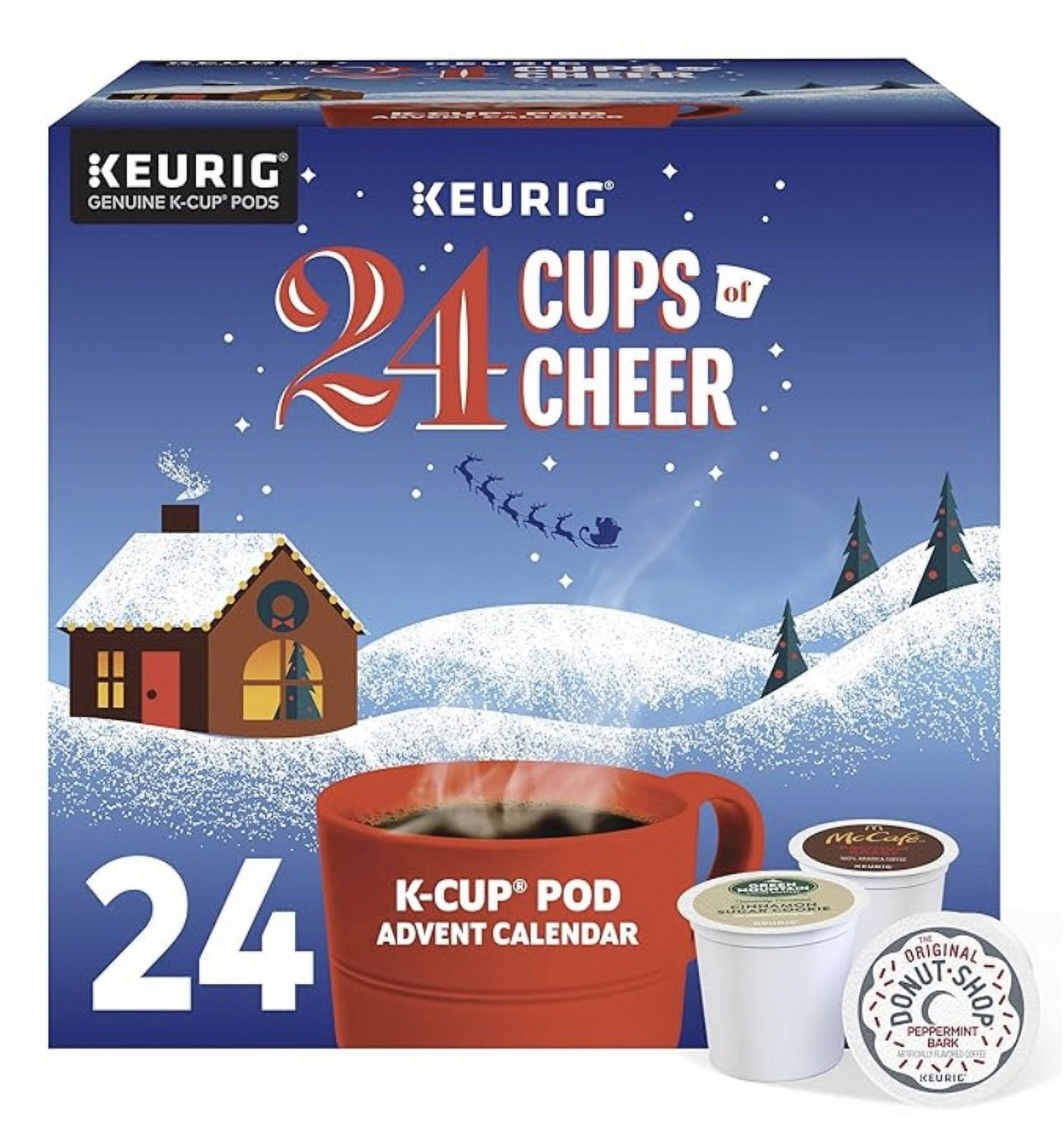 Keurig Advent Calendar Variety Pack, Single Serve K-Cup Pods,  Count