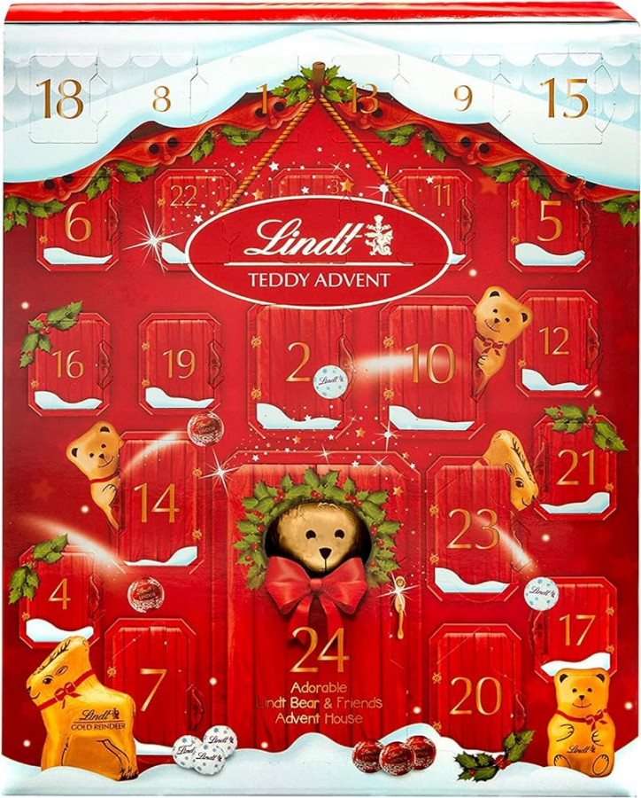 Lindt Bear & Friends Advent Calendar,  Fine Milk and White Chocolates,  g