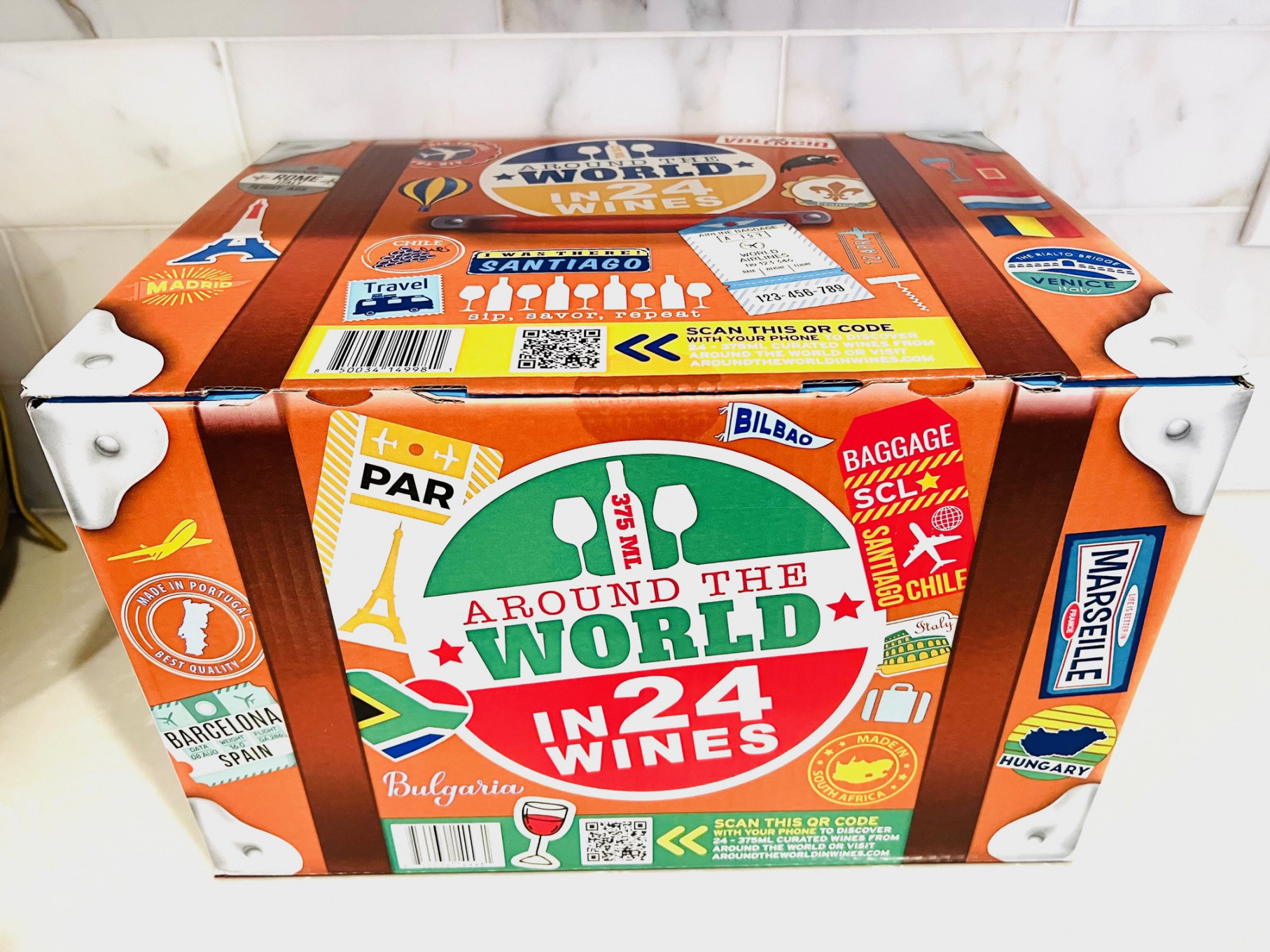 Around the World in  Wines Box - Same As New  Wine Advent