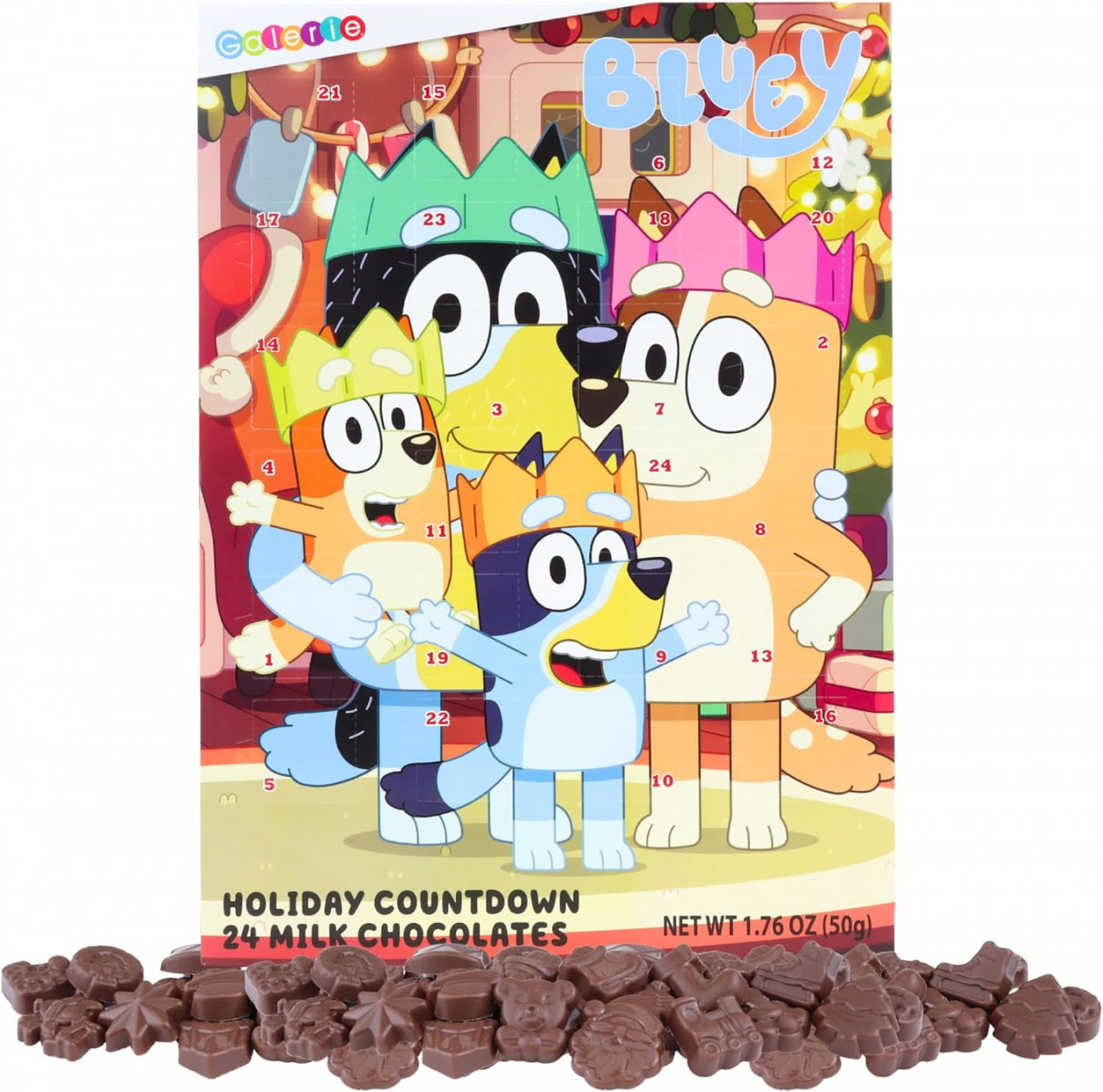 Bluey Advent Calendar, Countdown To Christmas ,  Days with Chocolate,