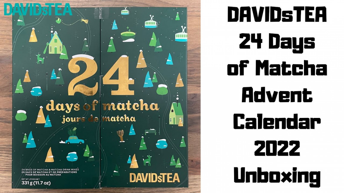 DAVIDsTEA   Days of Matcha Advent Calendar Unboxing - Matcha Green  Tea Powder Drink Mixes