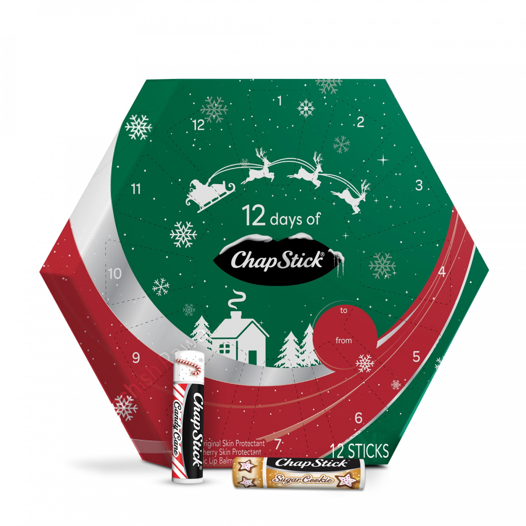 Days of ChapStick Holiday Advent Calendar Lip Balm Gift Set - Pack of