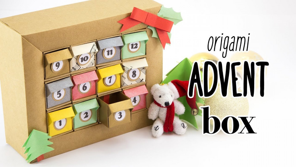 DIY Origami Advent Calendar Box Tutorial - Paper Kawaii