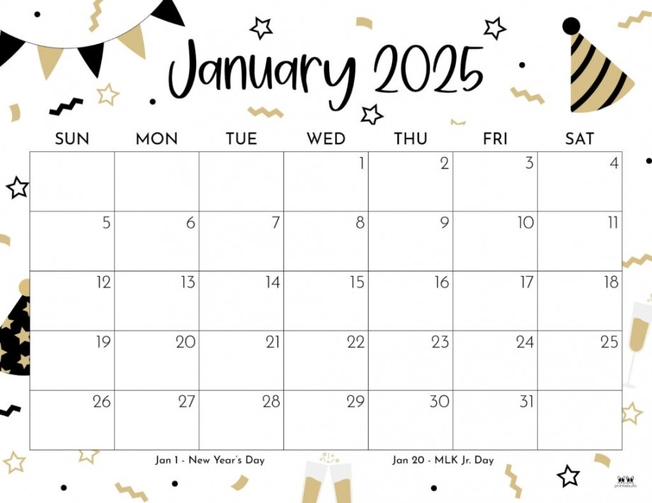 January  Calendars -  FREE Printables  Printabulls