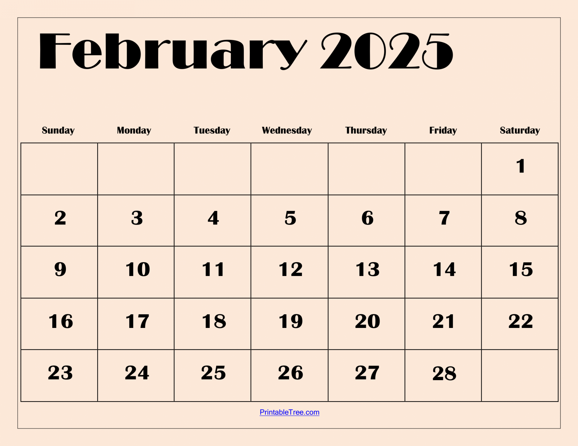 February  Calendar Printable PDF Template with Holidays