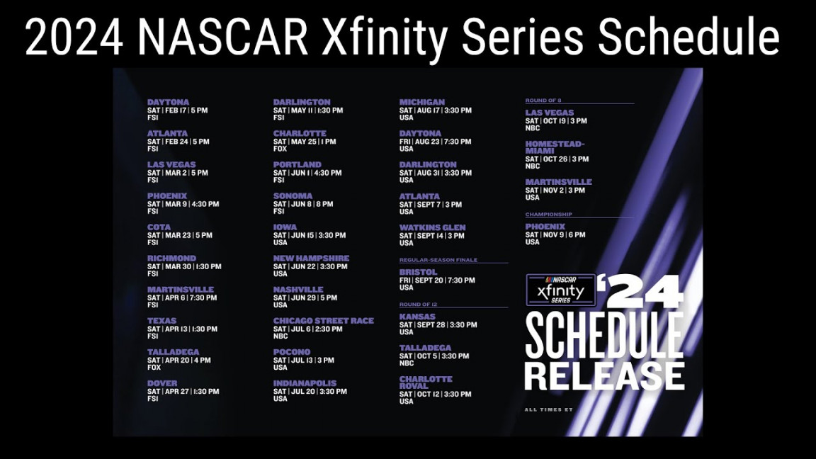 NASCAR Xfinity Series Schedule