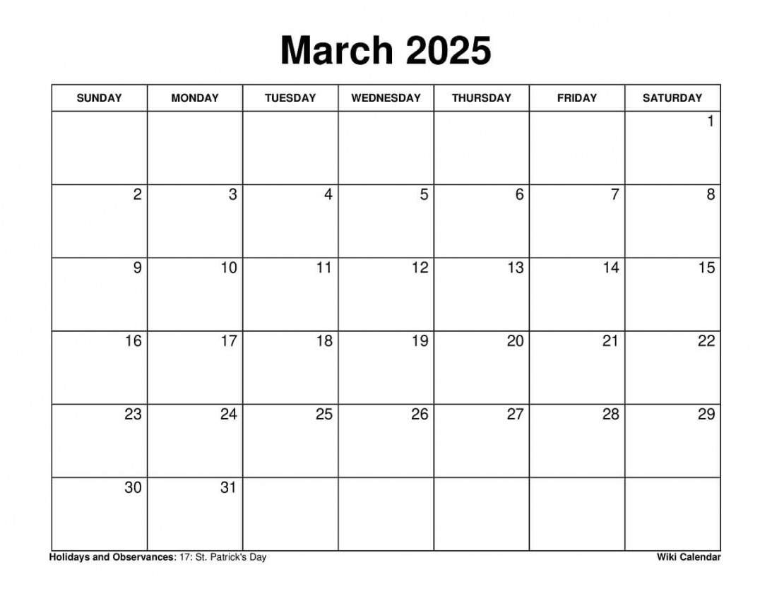 Printable March  Calendar Templates With Holidays