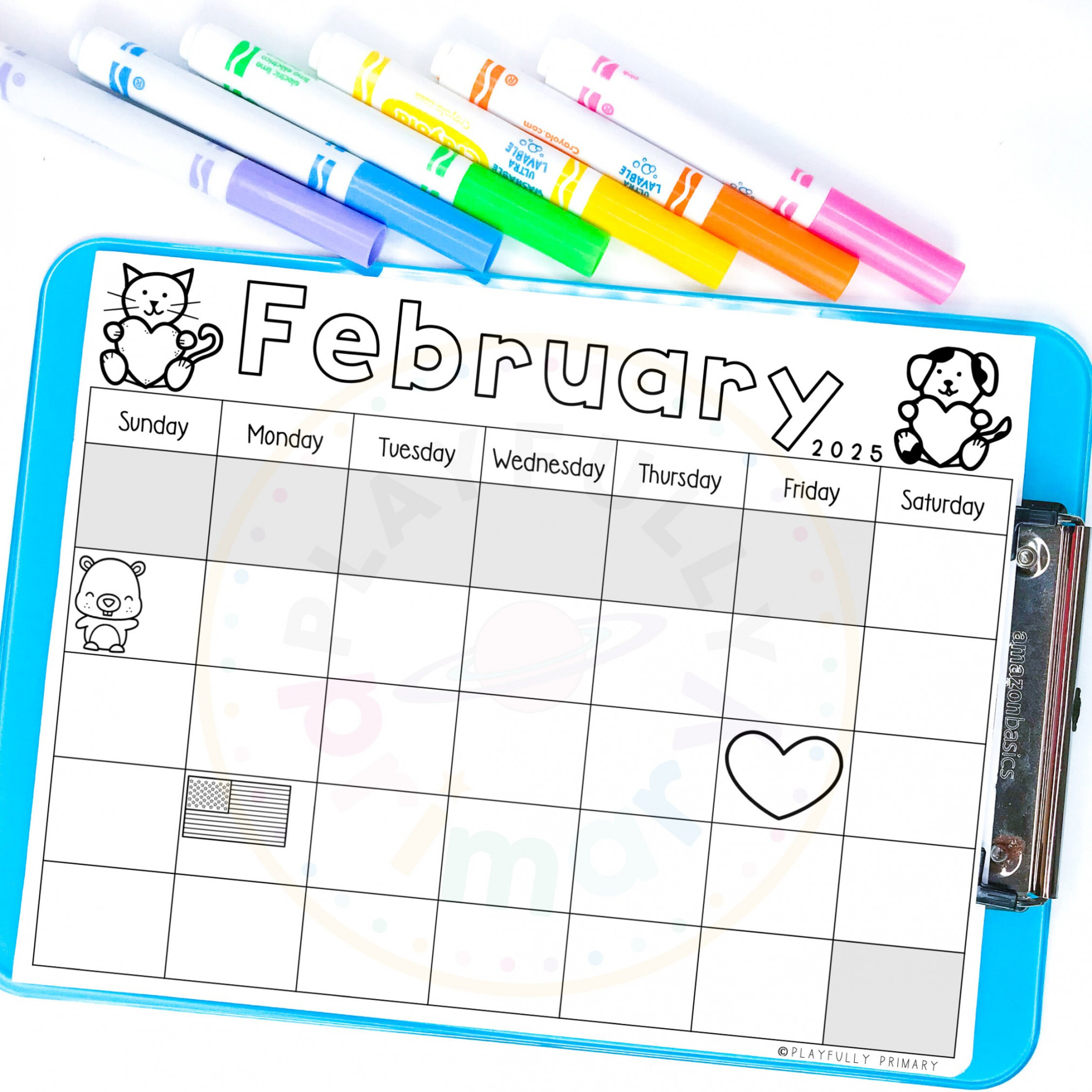 February Calendar  Printable Calendar Tracing Worksheet