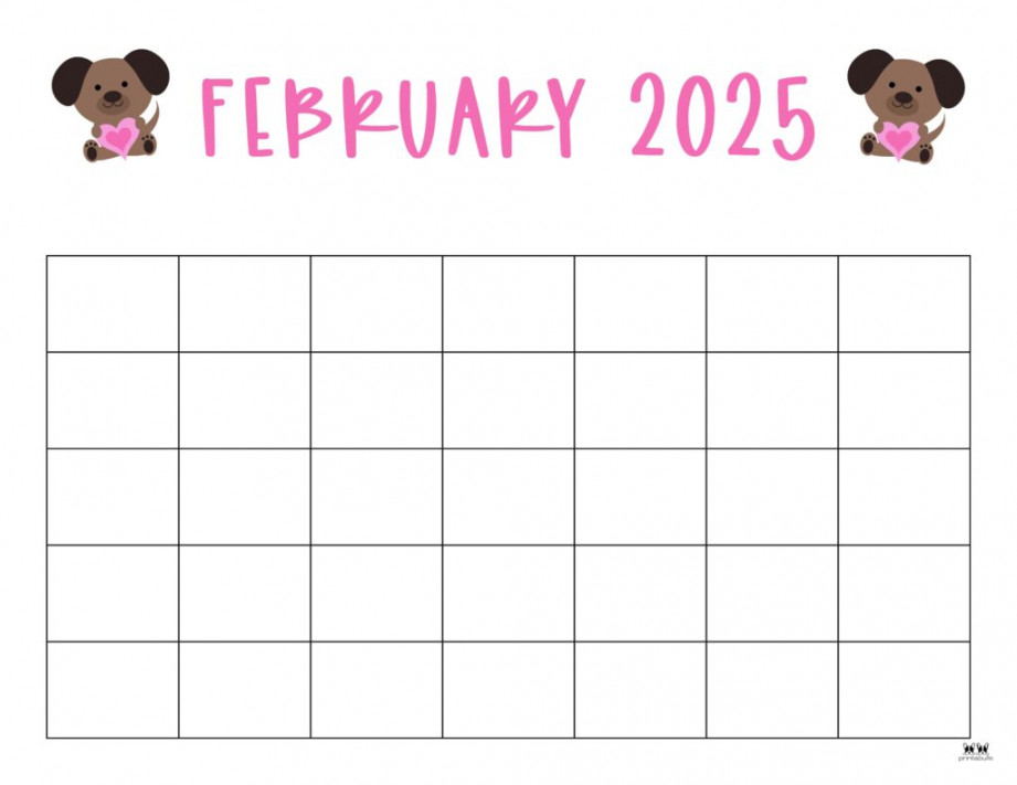 February  Calendars -  FREE Printables  Printabulls