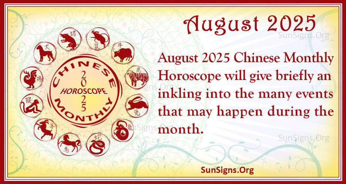 August  Chinese Horoscope Predictions - SunSigns