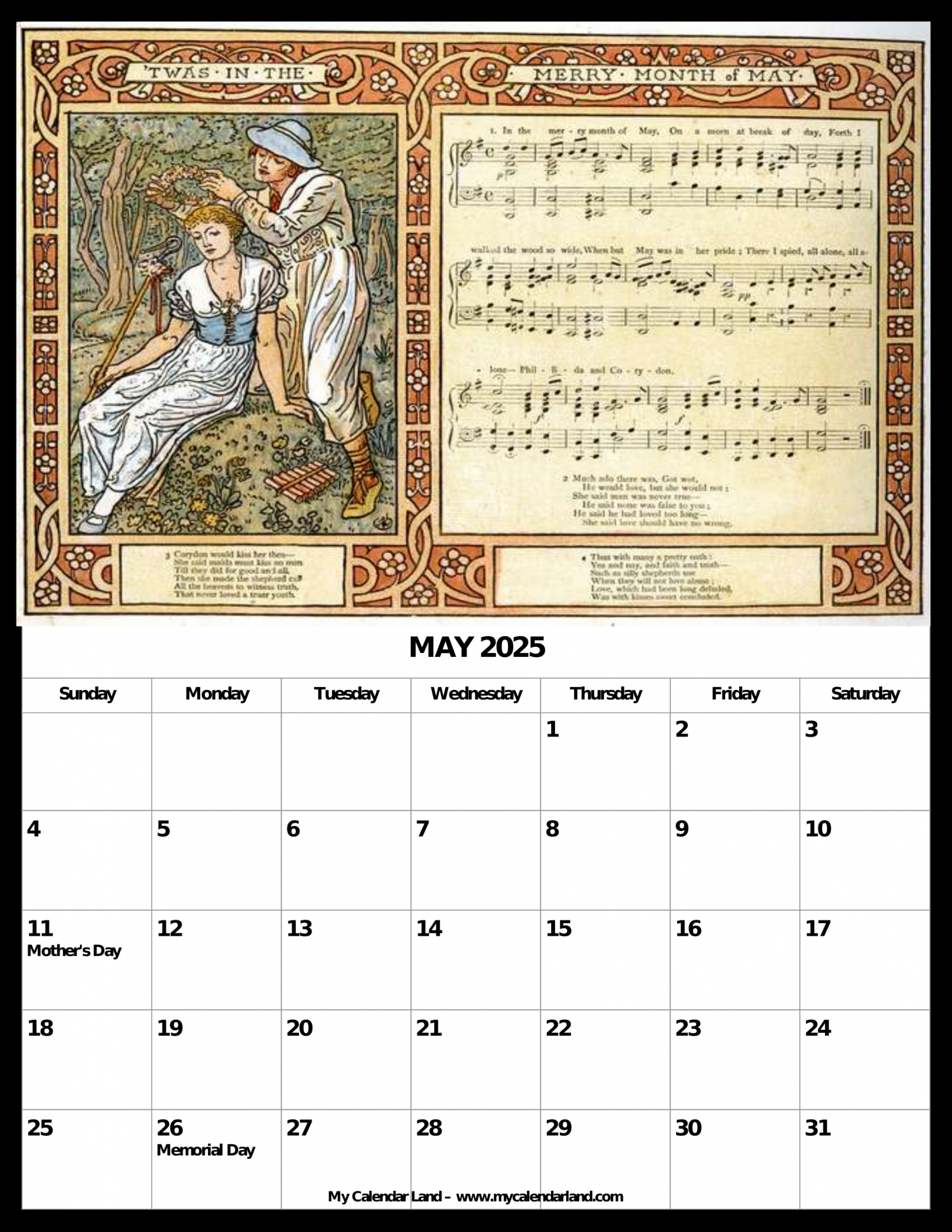 May  Calendar – My Calendar Land