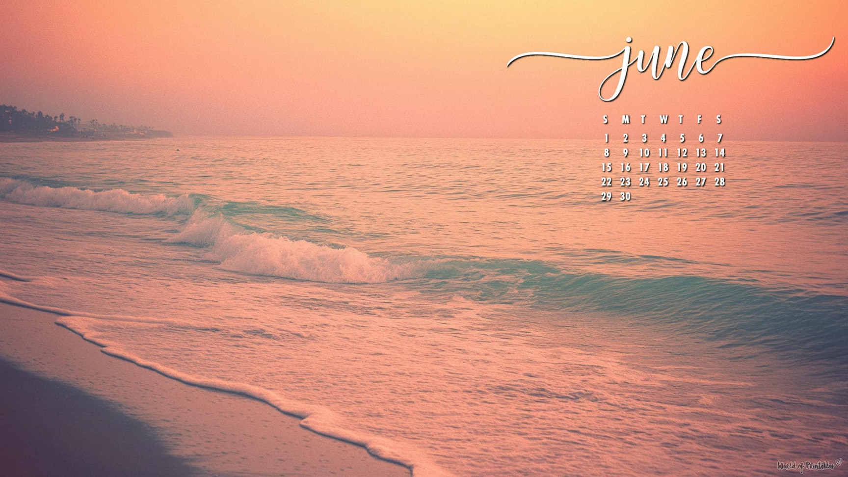 Free June  Calendar Wallpaper