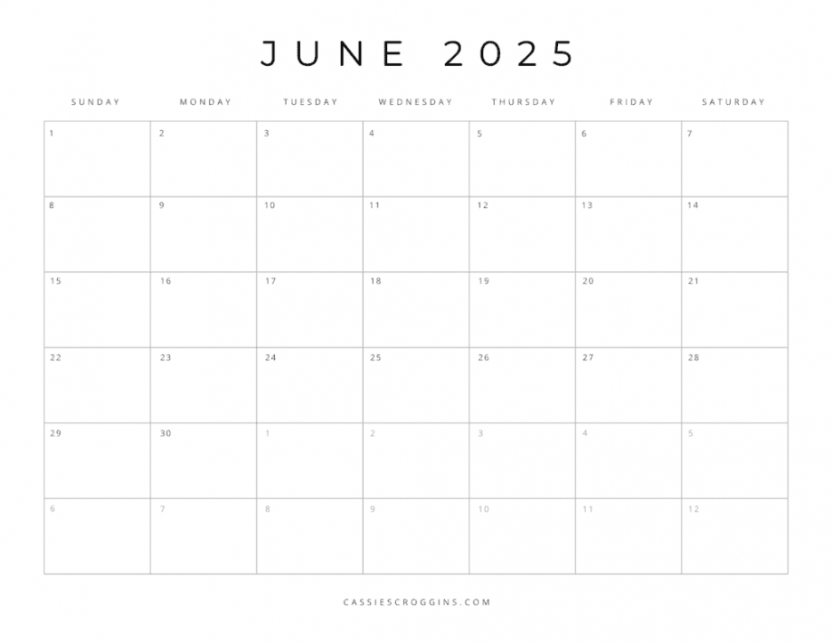 Free Printable  Blank Calendar Templates (All  Months)