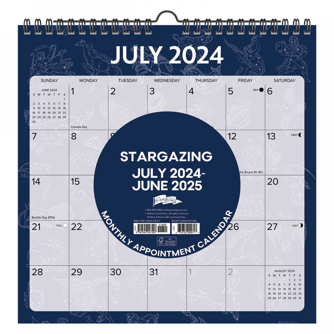 Stargazing Academic July  - June  " x " Spiral Wall